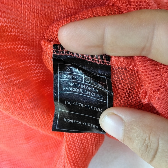 Steve Madden Jack Orange Lightweight Open Knit Tank Size XS - Picture 8 of 8